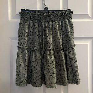 Green Speckled Skirt